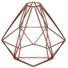 Cupula de Aramado Diamante Cobre Para Pendente e Abajur P