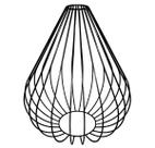 Cupula de Aramado Teardrop Preto Para Pendentes e Abajures G