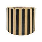 Cúpula de Lâmpada de Bambu com Listras Pretas 30x23 cm Estilo Geométrico Cúpula de Lâmpada de Bambu com Listras Pretas 30x23 cm Estilo Geométrico