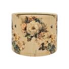 Cúpula de Lâmpada de Bambu Floral com Borboletas e Pássaros 30 x 23 cm