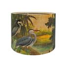 Cúpula de Lâmpada Tambor de Bambu 30 cm com Design de Animais Tropicais