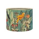 Cúpula de Lâmpada Vintage de Bambu Cilíndrica 30x23 cm com Pássaros