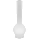 Cupula de Vidro Fosco Tipo Chaminé para Lampião Vintage