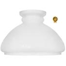 Cupula de Vidro Liso Leitoso 26,5 Para Lustre e Candelabro
