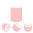 Cúpula em tecido cilíndrica abajur luminária cp-2009 13x15cm rosa bebê