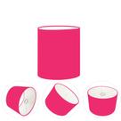 Cúpula em tecido cilíndrica abajur luminária cp-2009 13x15cm rosa pink