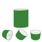 Cúpula em tecido cilíndrica abajur luminária cp-2009 13x15cm verde folha