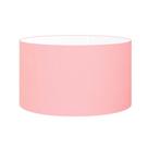 Cúpula em tecido cilíndrica abajur luminária cp-4189 50x30cm rosa bebê
