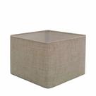 Cúpula em tecido quadrada abajur luminária cp-25/35x35cm rustico bege