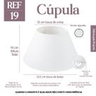 Cupula para Abajur 15x12x21cm Tecido algodão Soquete Importada Cor bege, preta ou branco Ref 19