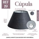 Cupula para Abajur 15x12x21cm Tecido algodão Soquete Importada Cor bege, preta ou branco Ref 19