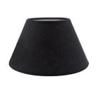 Cúpula Para Abajur Tecido Algodão 14 cm x 09 cm x 22 cm Bege, Preto e Branco Soquete Importado 4 cm Ref 17