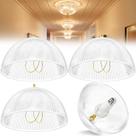 Cúpula para Luminária TOPZEA 20 cm em Acrílico com Encaixe, Kit com 4