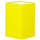 Cúpula Quadrada de Abajur Tecido Amarelo 12x20cm