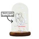 Cúpula Redoma de Vidro Personalizada c/ Desenho de uma Foto - 1 unidade - Rizzo