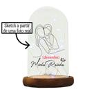 Cúpula Redoma de Vidro Personalizada c/ Desenho de uma Foto - Minha Rainha - 1 unidade - Rizzo
