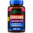 Cúr cuma com Colágeno Tipo II e cloreto Magnésio de magnesio p.a 120 cápsulas 500mg Natuvitae