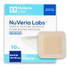 Curativo de espuma com silicone NuVeria Labs 10 x 10 cm, pacote com 10