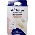 Curativo Flexível Missner Bege Translúcido 19x75mm - 40 unidades Curativo Flexível Missner Bege Translúcido 19x75mm - 40 unidades