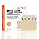 Curativo hidrocolóide Dr. Med Extra Thin, pacote com 10 unidades, 4x4cm