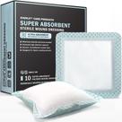 Curativo superabsorvente EVERLIT para tratamento de feridas 4x4 cm (pacote 10)