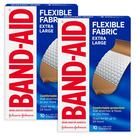 Curativos Adesivos Band-Aid de Tecido Flexível Extra Grandes 20 unidades