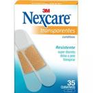 Curativos nexcare transparentes c/ 35 unidades - curativos adesivos para feridas