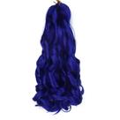 Curly Braiding Hair Lianzi French Curls 14 cm, 8 pacotes, azul marinho