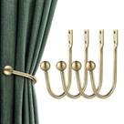Curtain Holdbacks Gobutend Retro montado na parede, 4 peças de latão antigo