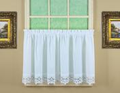 Curtain Tier Today's Heirloom Battenberg White 58x24 cm