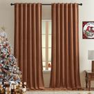 Curtain Timeper Burnt Orange Velvet 213x213cm 2 painéis