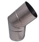 Curva 45 Duto 6 Inox 304 Escovado, Chaminé Forno, Lareira