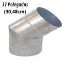 Curva 45 Para Chaminé Duto 12 Polegadas Galvanizada