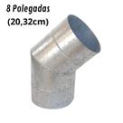Curva 45 Para Chaminé Duto 8 Polegadas Galvanizada
