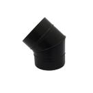 Curva 45 preta de 130 mm de diâmetro
