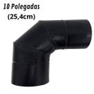 Curva 90 Para Chaminé Duto 10 Polegadas Preta 228mm Solda
