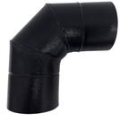 Curva 90 Para Chaminé Duto 9 Polegadas Preta 228mm Soldad