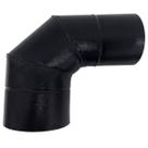 Curva 90 Para Chaminé Duto 9 Polegadas Preta 228mm Soldad