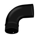 Curva Chaminé Esmaltada Preto 110 mm Venax