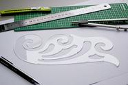 Curva Francesa Acrílica Transparente Média Ref 1119 - Fenix