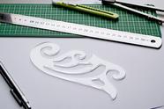 Curva Francesa Acrílica Transparente Pequena Ref 1105 - Fenix