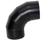 Curva Galvanizada Pint. Eletrostatica Preta 9" x 90 - Churrasqueira, forno, fogão, lareira