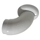 Curva terminal de corrimão de alumínio com flange cor branco