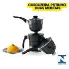 Cuscuszeira Individual Prático Duas Medidas Peitinho de Moça 2 em 1 Nordestina Alumínio Resistente
