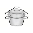 Cuscuzeira Allegra Inox Com Fundo Triplo 2 Peças Tramontina