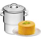 Cuscuzeira Cuscuzeiro Tramontina Solar em Aço Inox 14 cm 2,2 L com Tampa