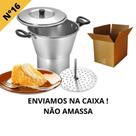 Cuscuzeira De Alumínio N16 Cuscuzeiro Medio Nordestino Faz Cuscuz Delicioso Em Alumínio Polido