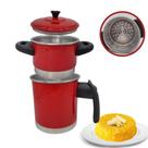 Cuscuzeira Individual Nordestino em Alumínio N10 Vermelho 1 Porção - Aluminio AMJ Cuscuzeira Individual Nordestino em Alumínio N10 Vermelho 1 Porção - Aluminio AMJ