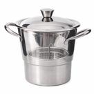 Cuscuzeira Inox 16cm 2,5 Litros com Tampa Compacta Panela Cuscuz Nordestino