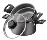 Cuscuzeira Tramontina antiaderente 16cm 1,8 litros grafite